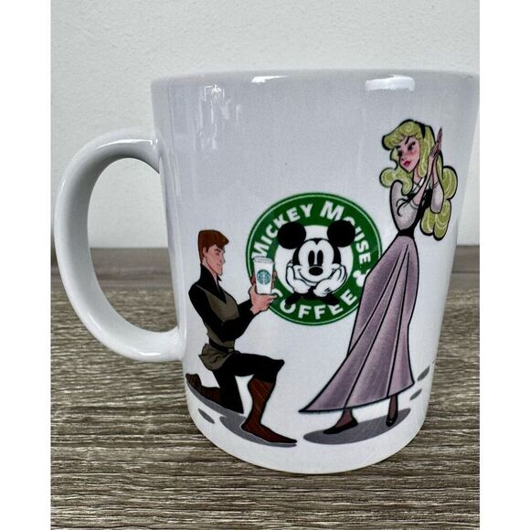 DISNEY Sleeping Beauty 10 Ounce FORGET THE KISS GIVE ME COFFEE Coffee Tea Cup Mu - Picture 1 of 7